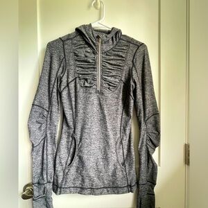 Lululemon Quarter Zip Sweatshirt, Size Small, Dark Gray with Black Trim